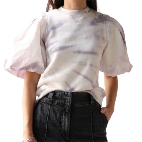 ULLA JOHNSON ELLIOT PUFF SLEEVED LAVENDER
TIE-DYE TOP PETITE - Picture 7 of 16